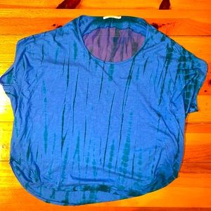 Language Blue and Green Tie Dye Shirt Size Small